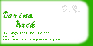 dorina mack business card